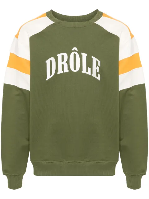 Drôle De Monsieur logo-embroidered cotton sweatshirt