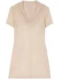 Low Classic sheer hooded top - Neutrals