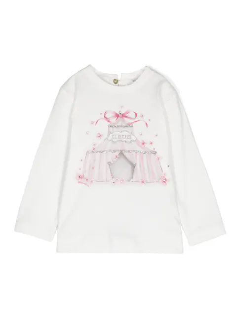 Monnalisa playera con carpa de circo estampada