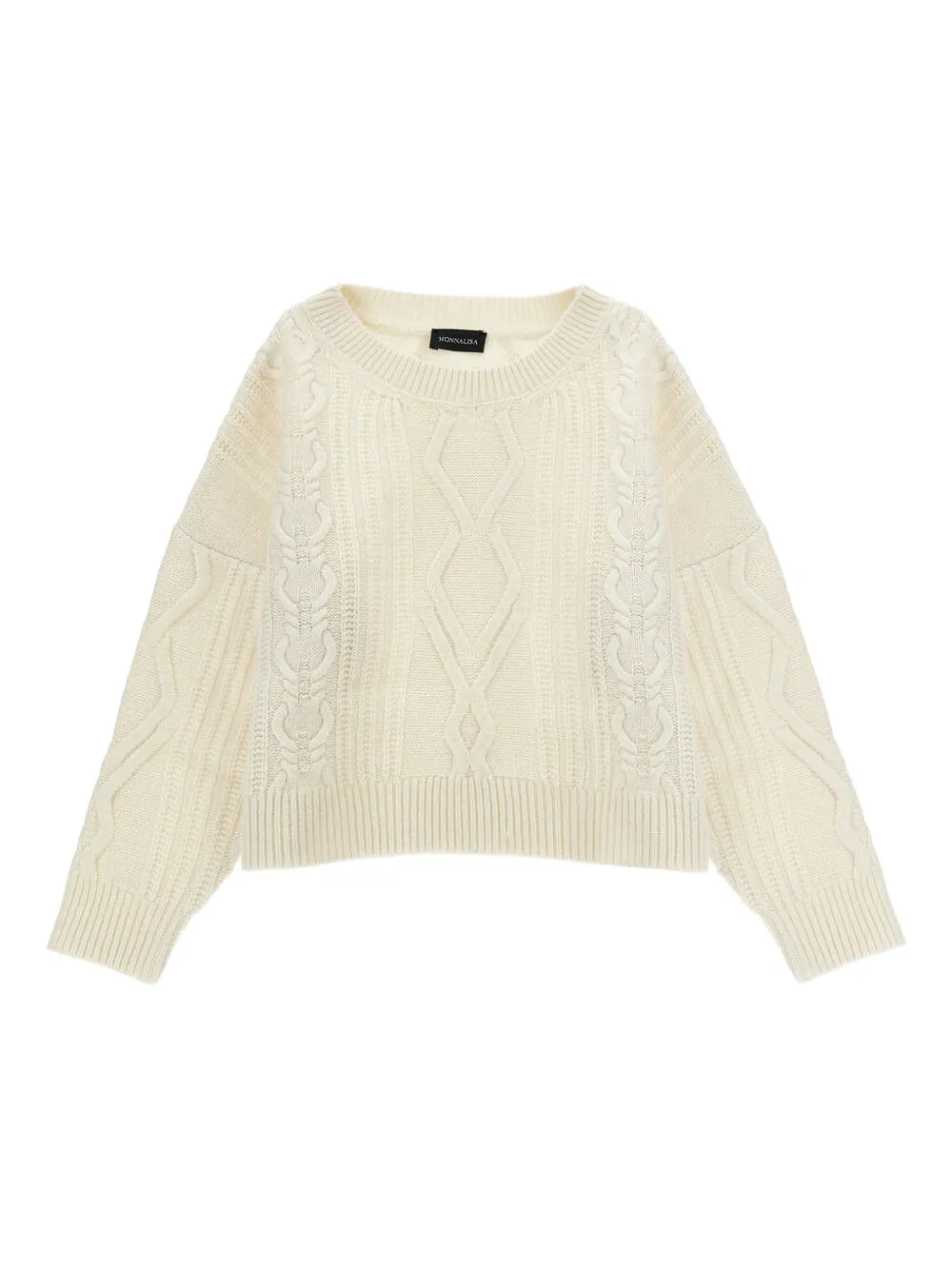 Monnalisa cable-knit sweater - Toni neutri