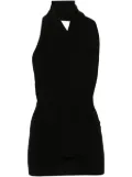 FENDI halterneck knitted top - Black