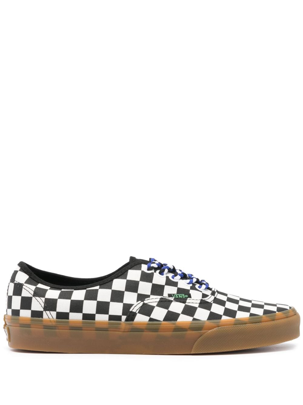 Shop Vans Authentic Checkerboard Sneakers In White