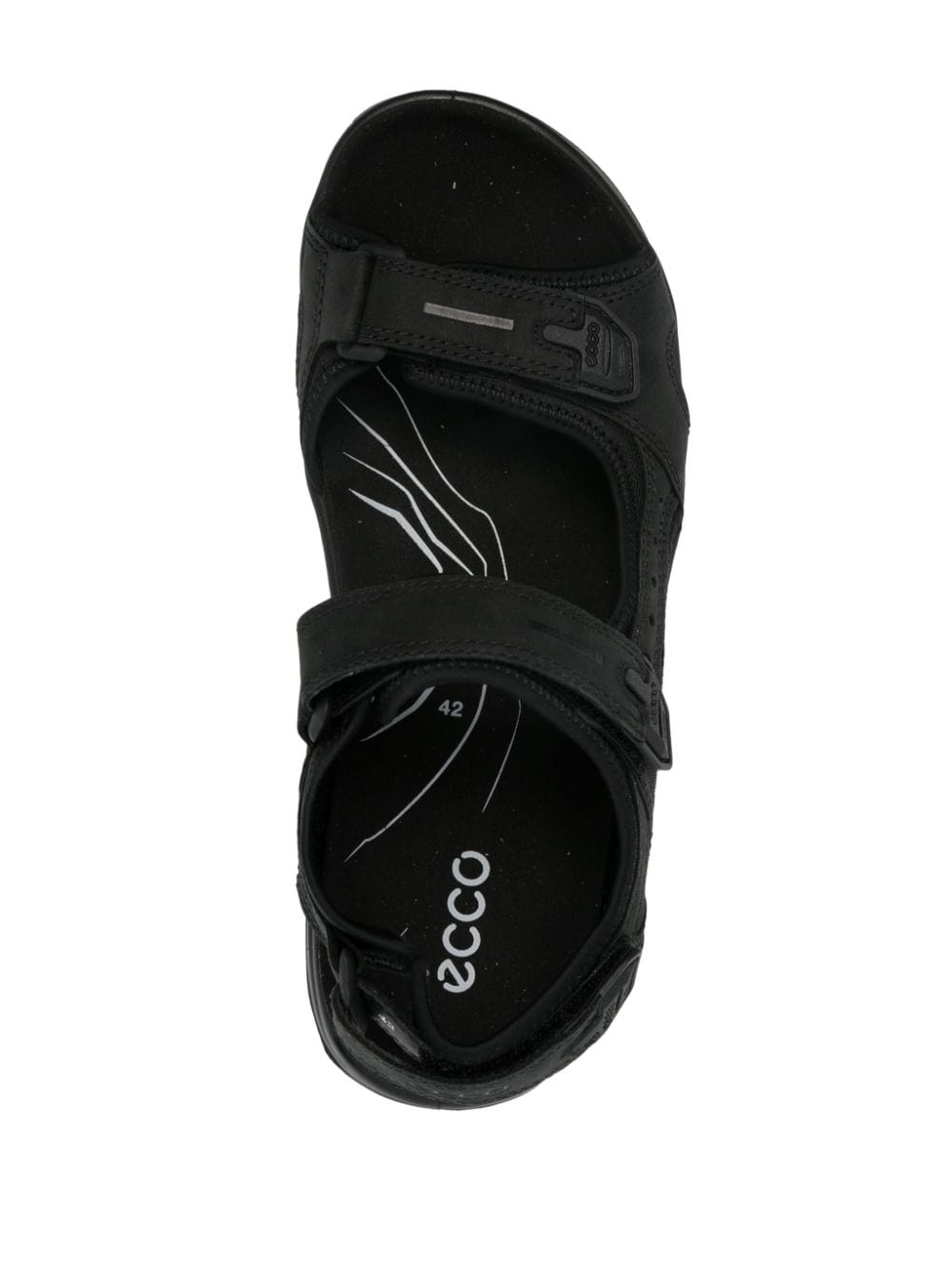 Shop Ecco Offroad Panelled Sandals In Black