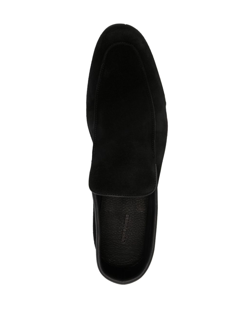 John Lobb Tyne suède loafers Zwart