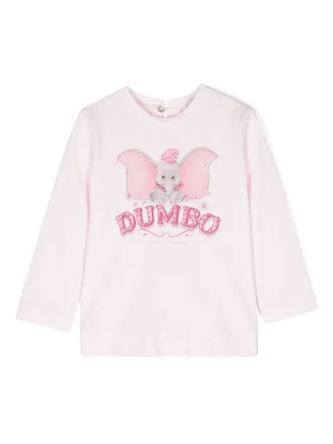 Monnalisa x Disney dumbo-print cotton T-shirt 