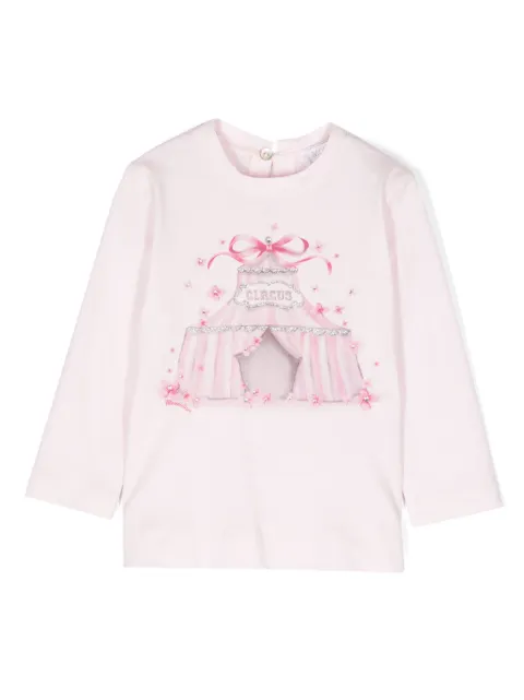 Monnalisa St. Circus graphic-print cotton T-shirt