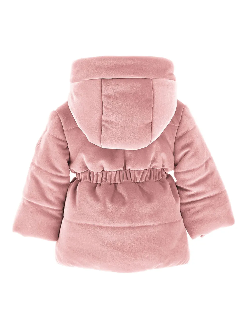 Monnalisa quilted-hooded coat - Roze