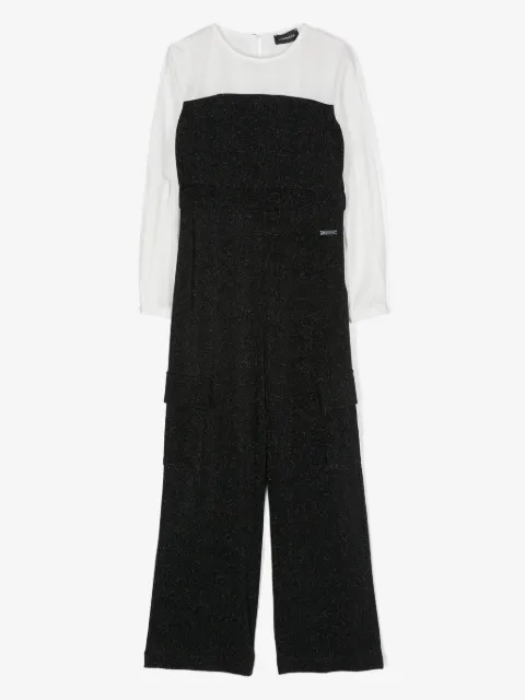 Monnalisa lurex cargo jumpsuit 