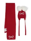 Monnalisa intarsia-knit set - Red