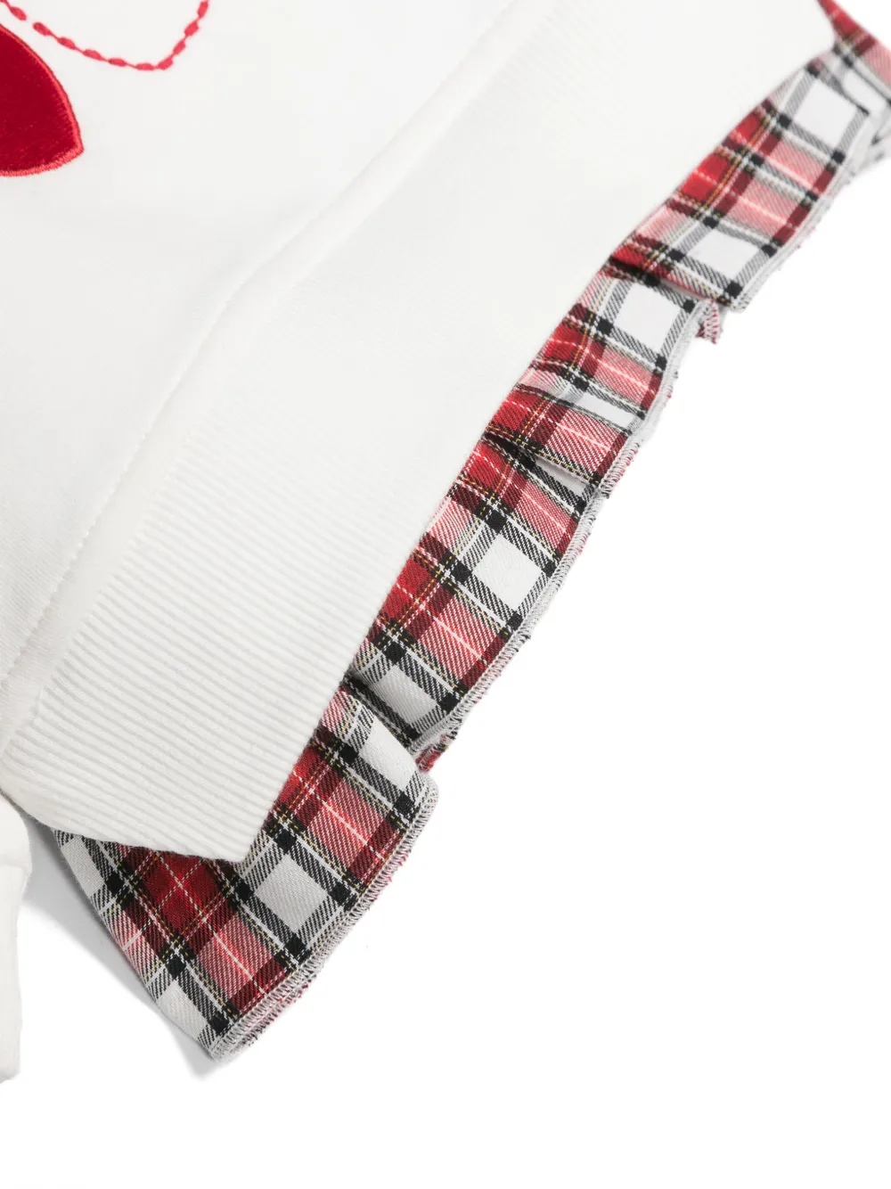 Monnalisa Katoenen sweater met hartpatch Wit