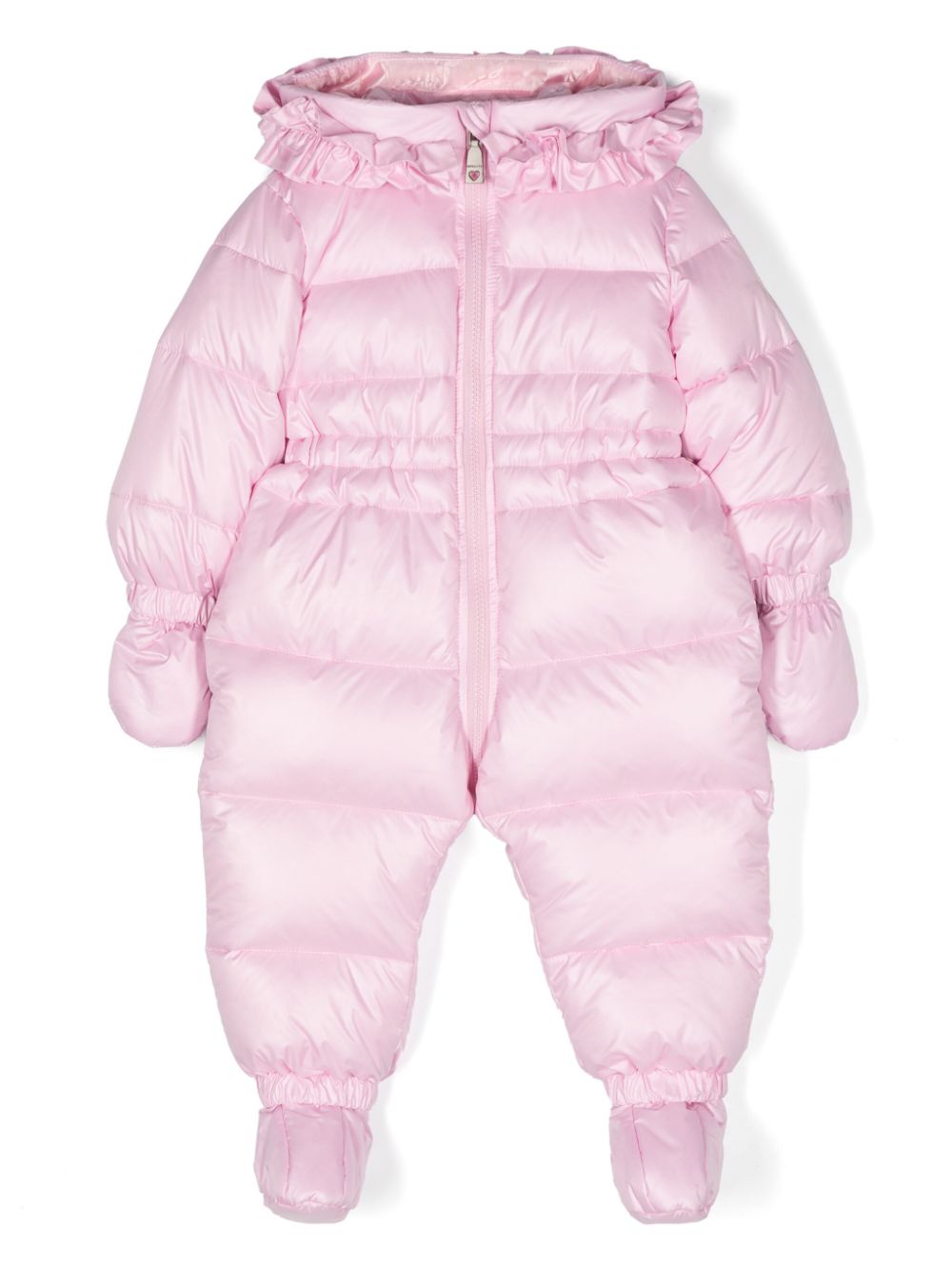 Monnalisa Hooded Padded Snowsuit Pink FARFETCH TR