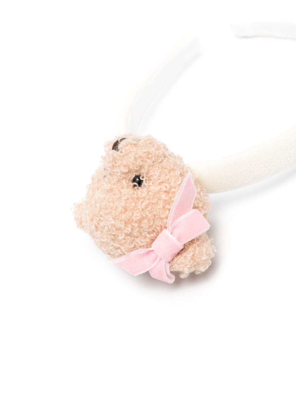 Monnalisa Haarband met teddybeer applicatie - Beige