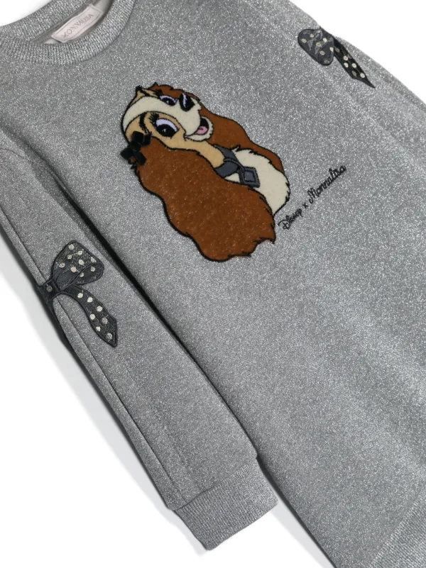 Monnalisa x Disney robe sweat a Effet Metallise Farfetch