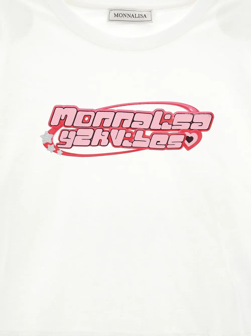 Monnalisa T-shirt met logoprint Beige