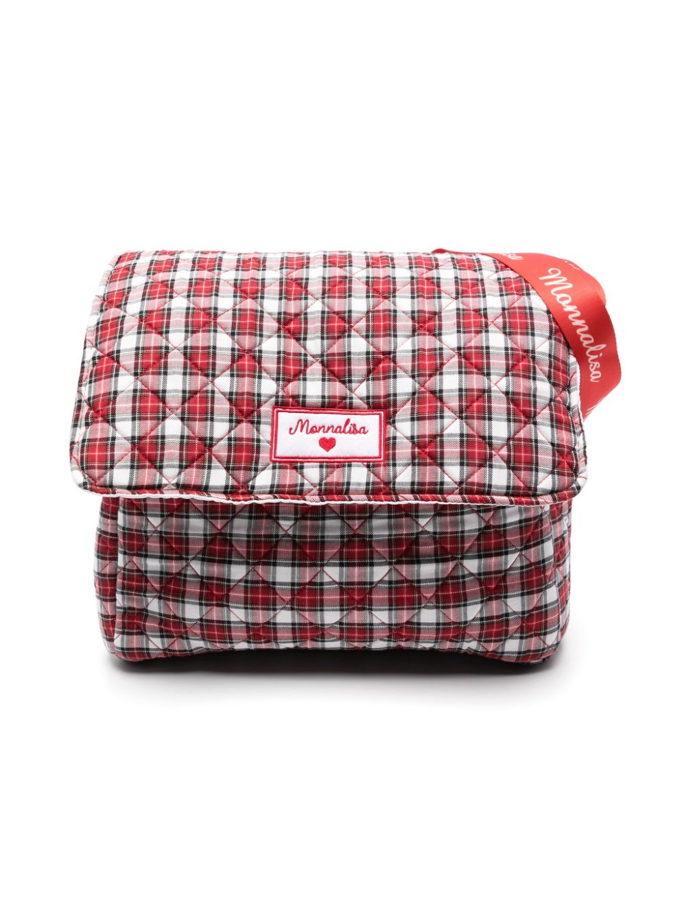 Monnalisa tartan quilted changing bag - Red