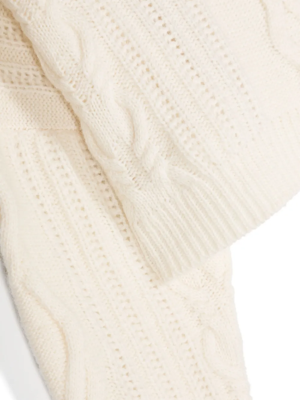Monnalisa Kabelgebreide trui Beige