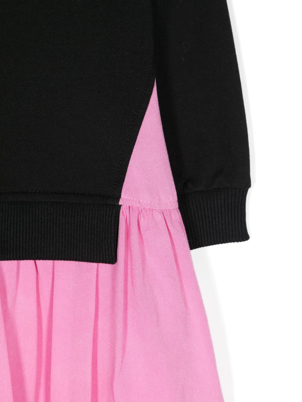 Monnalisa Sweaterjurk met bloemenprint Zwart