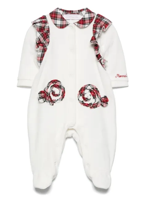 Monnalisa floral-appliqué terry-cloth pyjama