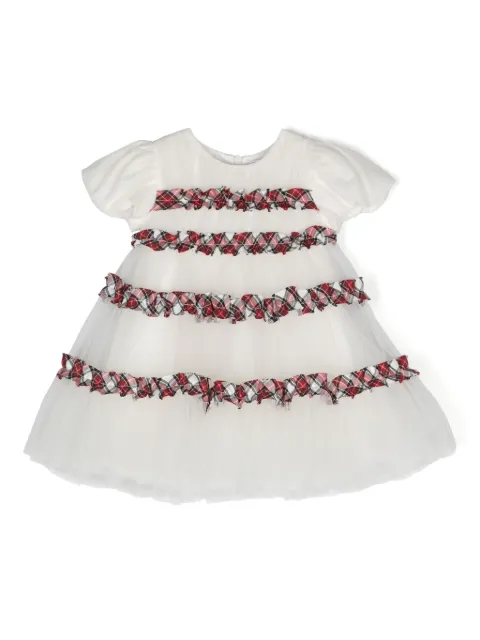 Monnalisa vestido voluminoso de tul con diseño fruncido