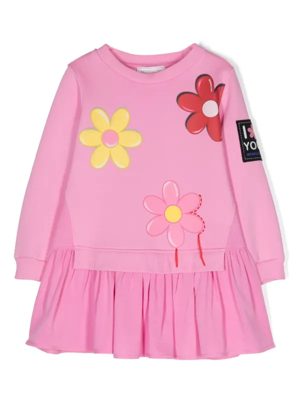 Felpa Vestiti Di Monnalisa Monnalisa Abito Modello Felpa A Fiori