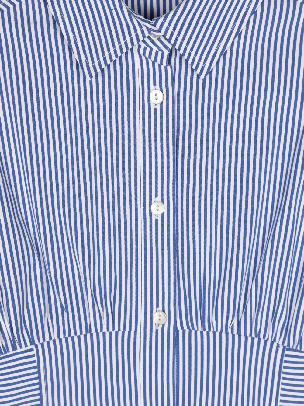 Monnalisa Gestreept shirt met logoplakkaat Wit