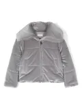 Monnalisa velvet puffer coat - Grey