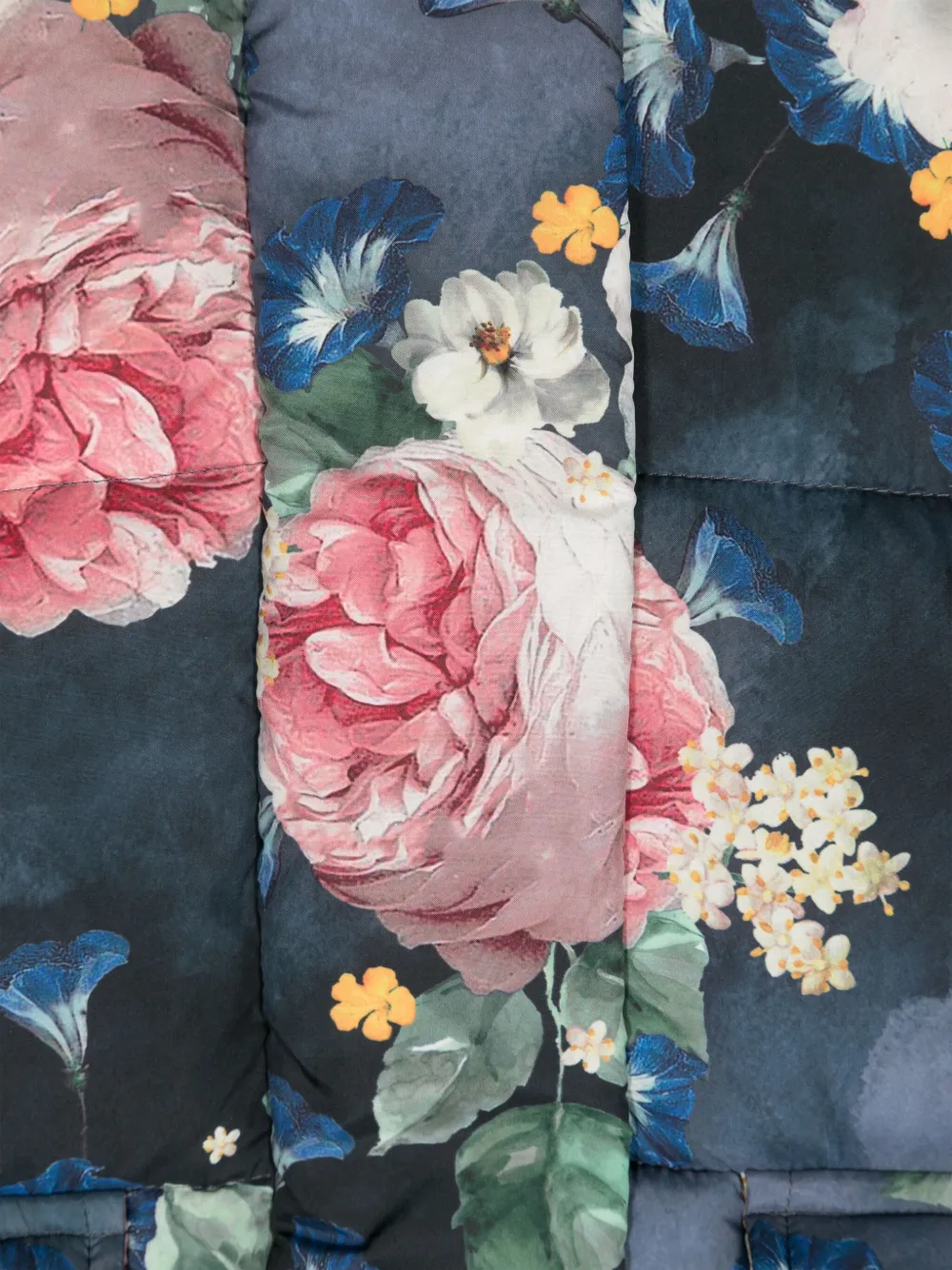 Monnalisa Jas met bloemenprint Blauw