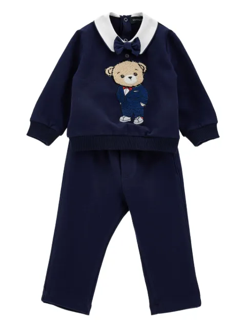 Monnalisa teddy-embroidered tracksuit