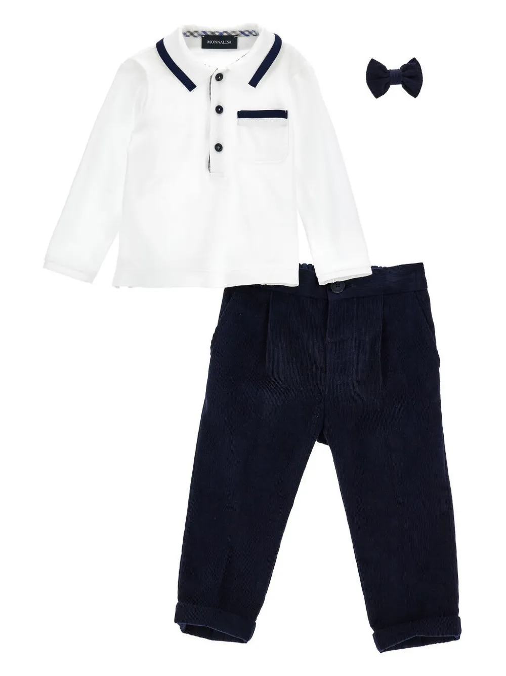 Monnalisa polo-shirt corduroy trousers set | Trouser Sets | Image 2