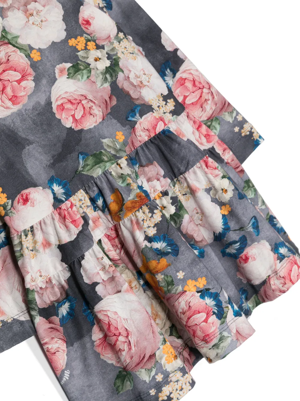 Monnalisa floralprint cottonblend Dress Grey FARFETCH