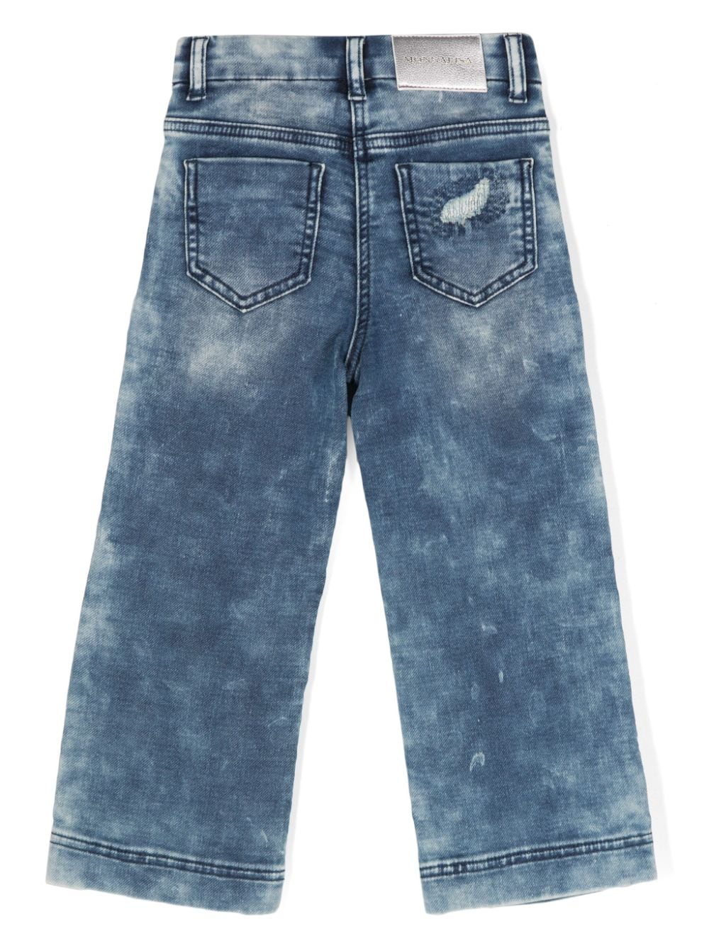 Monnalisa Jeans verfraaid met kristallen - Blauw