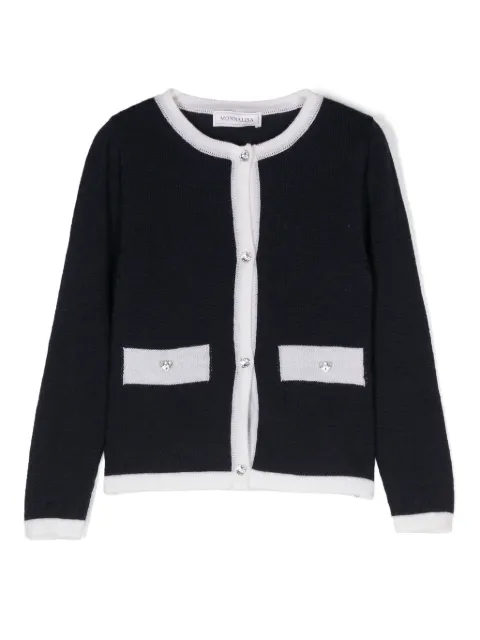 Monnalisa contrast-trim knitted cardigan