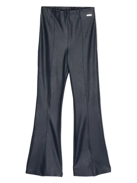 Monnalisa logo-plaque flared trousers