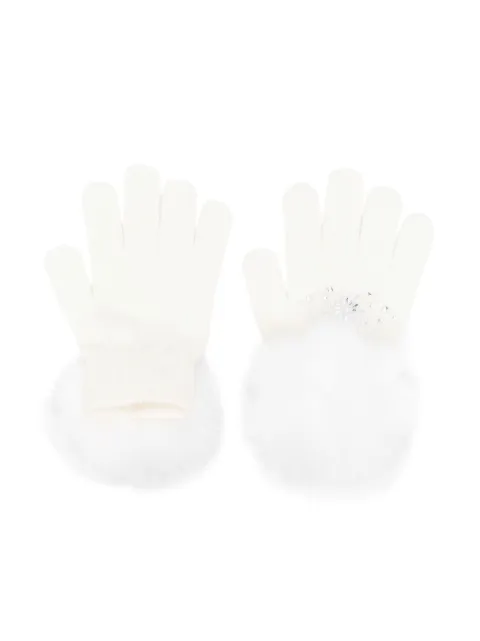 Monnalisa pompom-embellished gloves