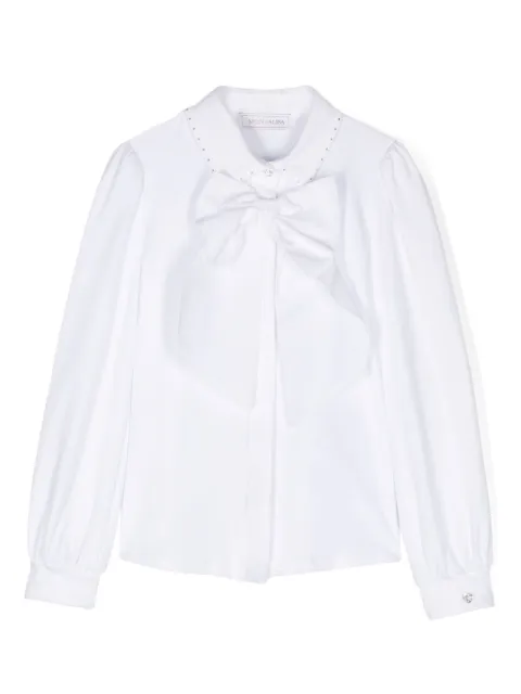 Monnalisa camisa con detalles de moño