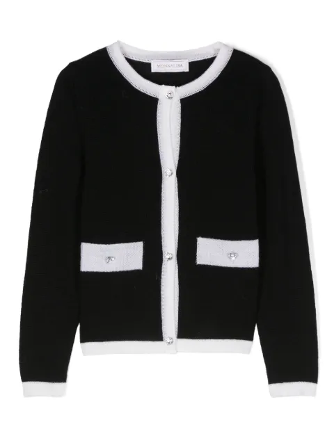 Monnalisa contrast-trim knitted cardigan