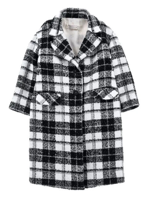 Monnalisa checked tweed coat