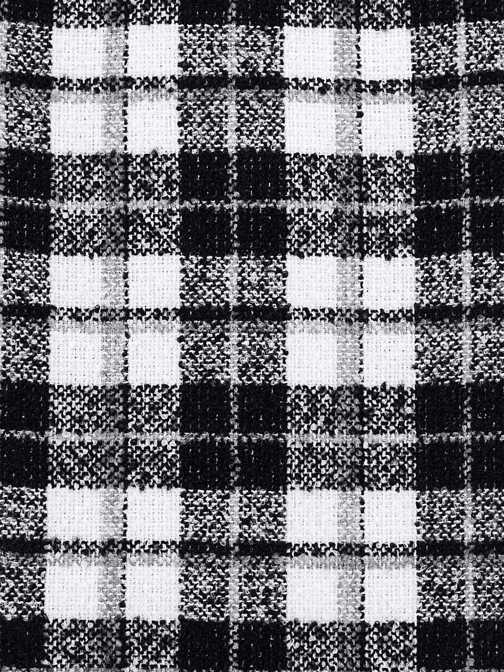 Monnalisa Geruite tweed jas Zwart