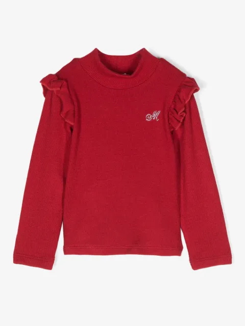 Monnalisa playera de tejido fino de canalé Costina