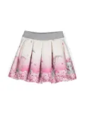 Monnalisa elephant-print voluminous skirt - Pink