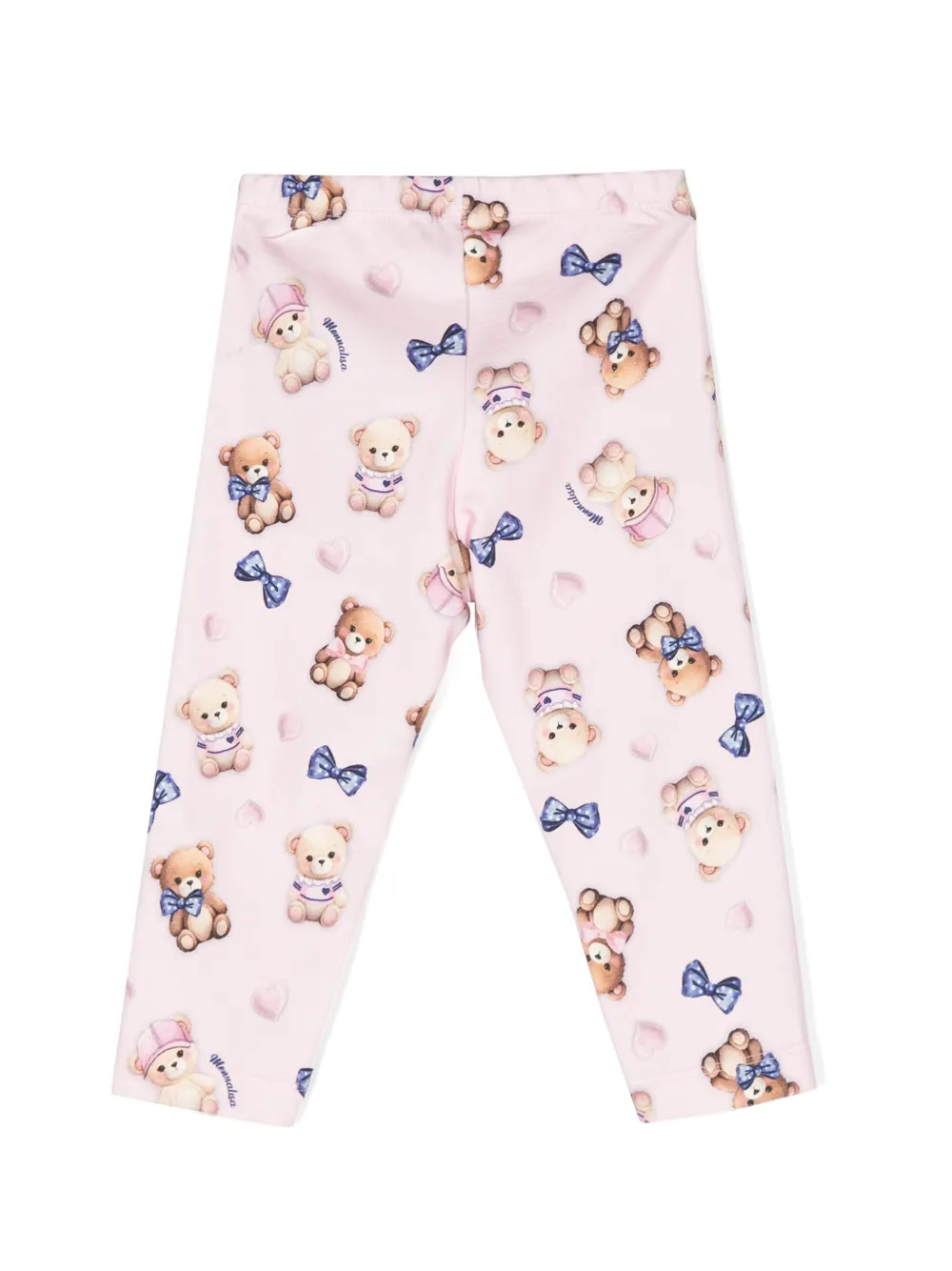 Monnalisa Legging met teddybeerprint - Roze