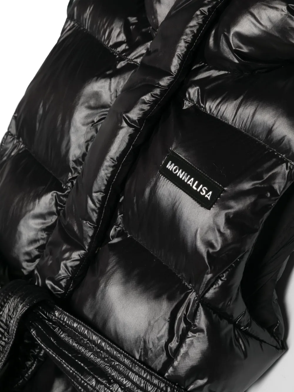 Monnalisa Bodywarmer met logo Zwart