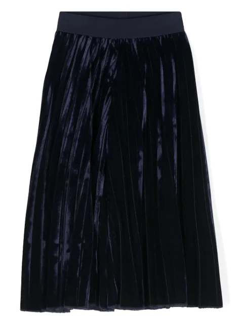 Monnalisa velvet wide-leg trousers