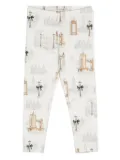 Monnalisa graphic-print leggings - White