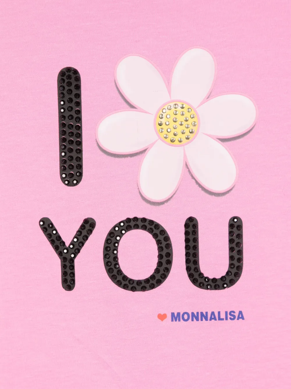 Monnalisa T-shirt met tekst Roze