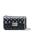 Monnalisa patent quilted gem-embellished bag - Blue