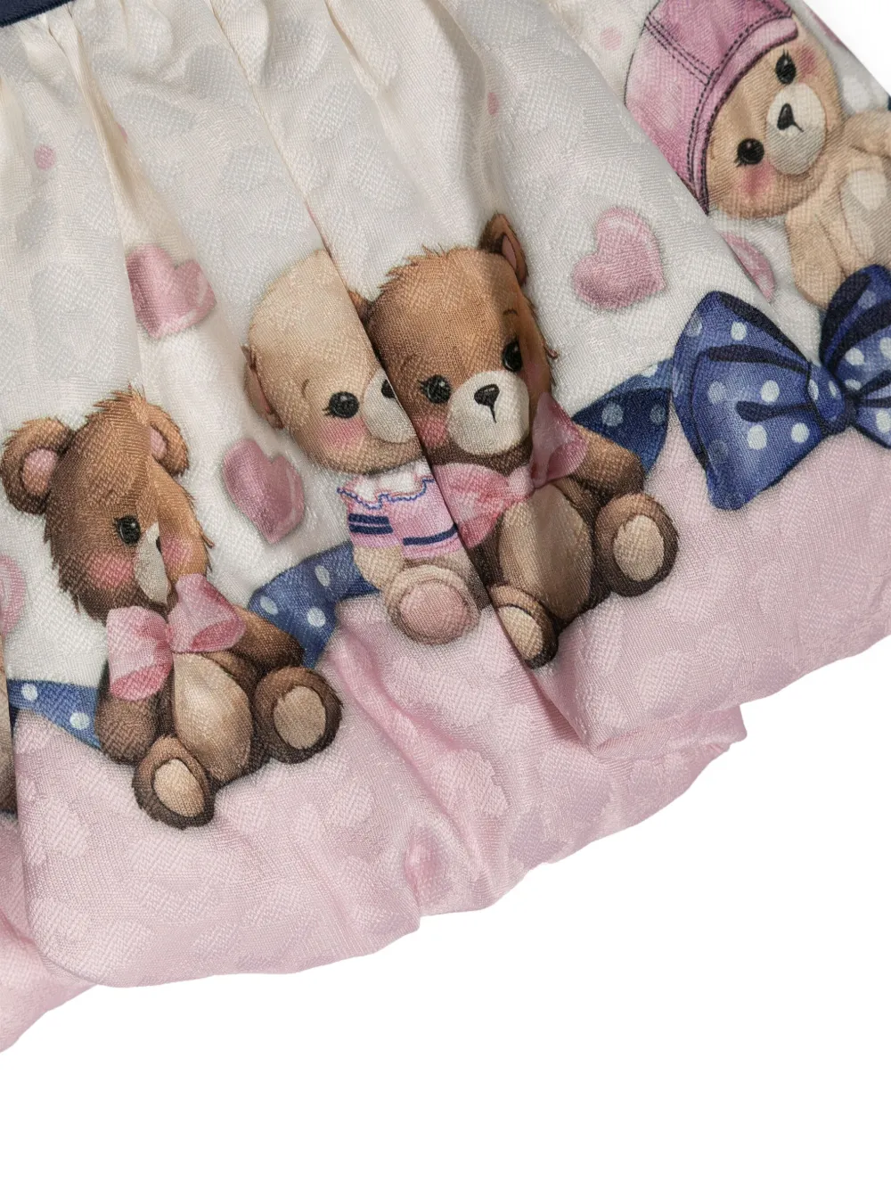 Shop Monnalisa Teddy Bear-print Puffball Skirt In White