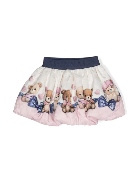 Monnalisa teddy bear-print puffball skirt