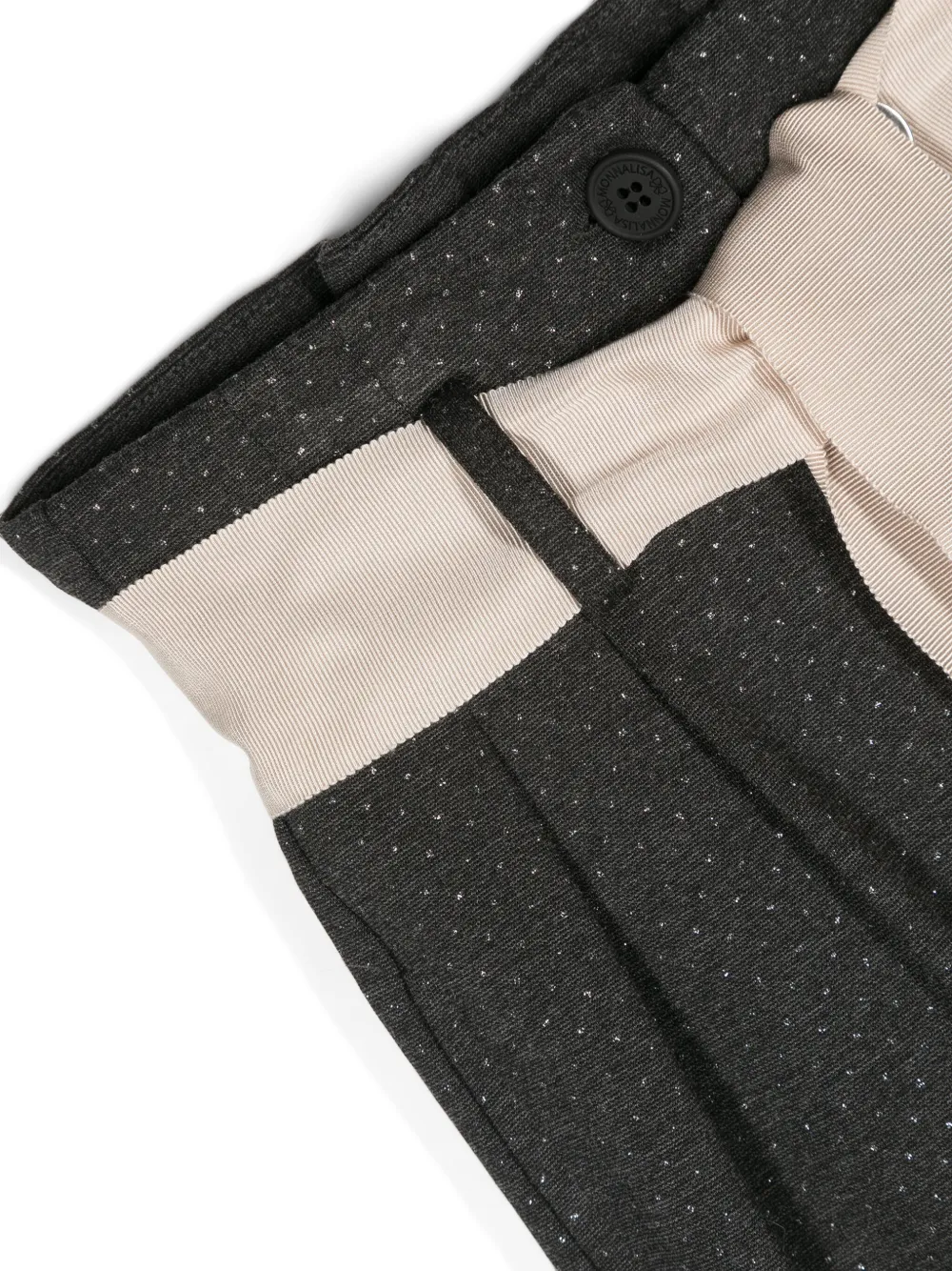 Monnalisa Broek met geplooid detail Grijs