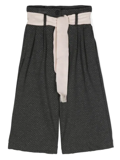 Monnalisa pleat-detail trousers